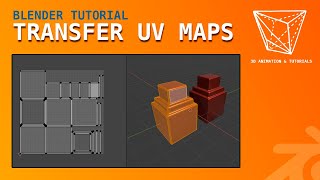 Blender Tutorial Transfer UV Map  copy UV map [upl. by Annaegroeg117]