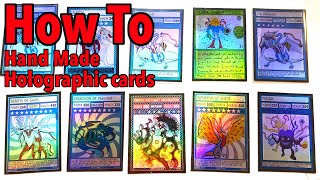 How To Make Your Own FoilHolographic Trading Cards At Home [upl. by Ddot]