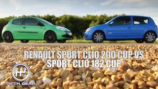 Renault Sport Clio 200 Cup VS Sport Clio 182 Cup  Fifth Gear Classic [upl. by Ara]