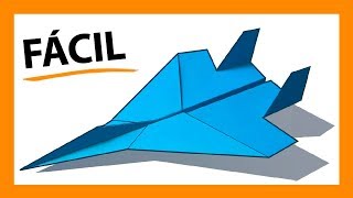 FÁCIL F15 Avión de papel 💙 Cómo hacer un increíble avión de papel de guerra que vuele mucho [upl. by Rustin]