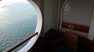 Disney Magic Navigator Verandah Stateroom Tour [upl. by Anileva]