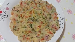 Mix veg Uttapam Recipe  How to make Uttapam [upl. by Eikin299]