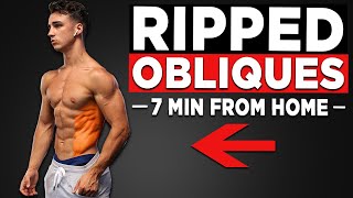 7 MIN LEGENDARY OBLIQUES NO EQUIPMENT BODYWEIGHT WORKOUT [upl. by Aikcin]