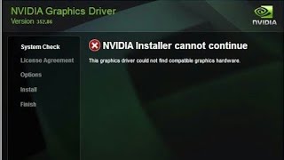 Comment installer la pilote graphique nvidia sur PC fix installation [upl. by Janella]