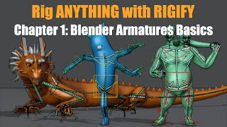 Blender 2836 Rig ANYTHING with Rigify 1  Rigging for Beginners [upl. by Sukram963]