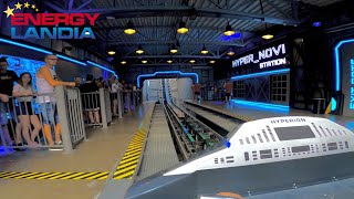 HYPERION Mega Coaster Wing Seat Front Row POV Energylandia [upl. by Floro784]