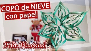 Copo de nieve de papel fácil en 3D ❄ ¿Cómo hacerlo [upl. by Gilpin]