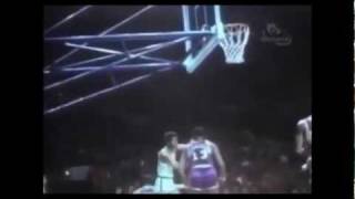 Wilt Chamberlain Blocking Kareem AbdulJabbars Signature Skyhook [upl. by Enilrae]