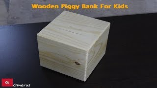 Wooden Piggy Bank For Kids [upl. by Senalda]