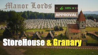 Manor Lords  Storehouse amp Granary Tutorial [upl. by Ulrich]