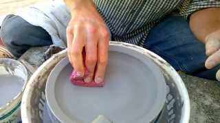 Easy Way to Throw a Plate on the Pottery Wheel [upl. by Addiel104]