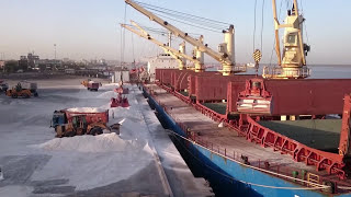 High Grade Industrial Salt Loading  MV SBrilliant Timelapse [upl. by Nazay]