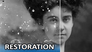 PHOTOSHOP TUTORIAL Photo Restoration How to repair and restore damaged Photographs [upl. by Aivizt]