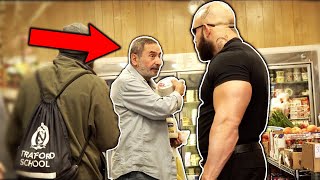 RUSSIAN GANGSTER CUTS PEOPLE IN LINE THEN PAYS FOR THEIR FOOD PART 2 [upl. by Aihsat59]