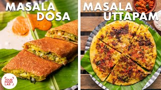 Masala Dosa amp Uttapam Recipe  Mumbai Street Style  Dosa batter  Coconut Chutney  Sanjyot Keer [upl. by Tyrone]