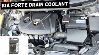 HOW TO DRAIN FLUSH COOLANT ON KIA FORTE [upl. by Yssim]