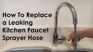 Replace a Leaking Kitchen Faucet Sprayer Hose Grohe [upl. by Ylac]