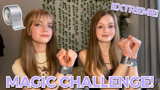 EXTREME Magic Challenge Part 3 DUCT TAPE String etc [upl. by Otreblif]