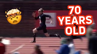 70YearOld Runs 1347 100m At Penn Relays [upl. by Egiarc587]