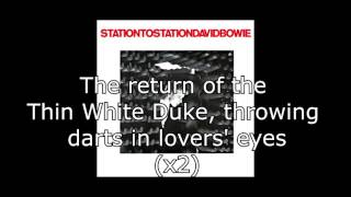 Station to Station  David Bowie  Lyrics [upl. by Fregger]