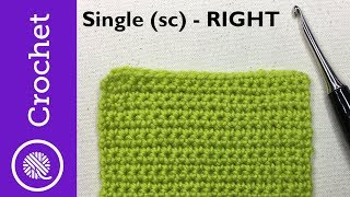 How to Single Crochet  Beginner Crochet Lesson 1  Right Handed CC [upl. by Idnaj]