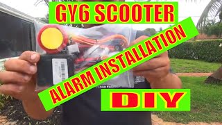 GY6 150cc scooter  motorcycle alarm installation [upl. by Maryellen]