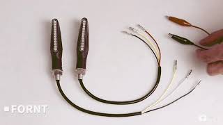 Motorcycle turn signal  wiring installation  Justech [upl. by Assyli]