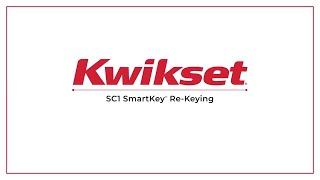 SmartKey SC1 ReKeying Instructions  Kwikset SmartKey Security™ [upl. by Murvyn801]