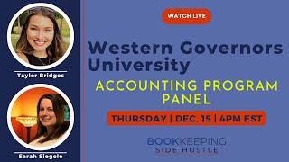 Western Governors University Accounting Program Panel [upl. by Harman]