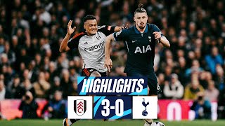 FULHAM 30 TOTTENHAM HOTSPUR  PREMIER LEAGUE HIGHLIGHTS [upl. by Atcliffe]