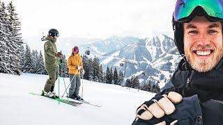 Skigebiet im Test Saalbach Hinterglemm Leogang Fieberbrunn [upl. by Donalt]