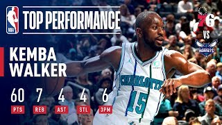 Kemba Walker Drops A Career High 60 In Match Up 76ers  November 17 2018 [upl. by Esimaj]