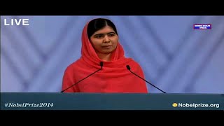 Malala Yousafzai FULL SPEECH at NOBEL prize ceremony [upl. by Ailiec]