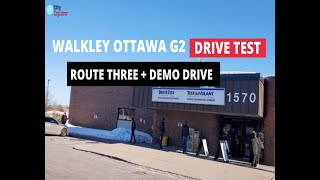 Ottawa G2 Driving Test Tips Complete Walkley Route 3 Guide Demo For FirstTime Pass  City Explorer [upl. by Anirtek]