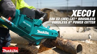 MAKITA 18V X2 36V LXT Brushless 9quot Power Cutter XEC01 [upl. by Lamak]