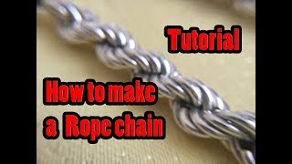 How to make a rope chain tutorial part 1 [upl. by Hallette893]