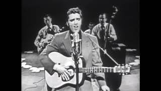 Elvis performing quotHEARTBREAK HOTELquot on Stage Show  March 17 1956 [upl. by Nosmirc]