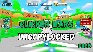 Clicker Wars Simulator Uncopylocked  Roblox Studio  2024 [upl. by Airednaxela]