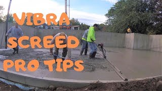 HOW TO VIBRA SCREED A CONCRETE FLOOR  PRO TIPS amp TRICKS [upl. by Zurheide]