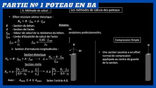 Poteau en BÉTON ARMÉ Dimensionnement et Ferraillage Partie 1 [upl. by Godderd]