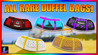 HOW TO GET ALL RARE COLORED DUFFEL BAGS IN GTA 5 ONLINE AFTER PATCH 167 [upl. by Leuqim]