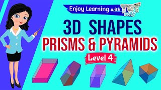 Prisms and Pyramids  Grade 3 amp 4 Math  TutWay [upl. by Sirovart]