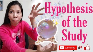 HOW TO WRITE HYPOTHESIS OF THE STUDY [upl. by Eseekram565]