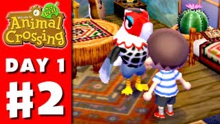 Animal Crossing New Leaf  Part 2  Meeting the Townsfolk Nintendo 3DS Gameplay Walkthrough Day 1 [upl. by Eatton]