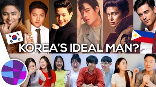 Koreans React to Filipino Male Celebrities Who is Koreas quotIdeal Manquot  ELs Planet [upl. by Rowen503]