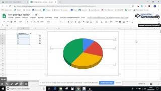 Réaliser un graphique secteur avec Google Sheets [upl. by Conney925]