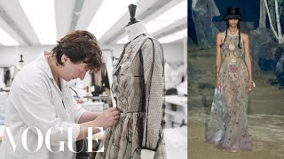 How a Dior Dress Is Made From Sketches to the Runway  Sketch to Dress  Vogue [upl. by Cohdwell]