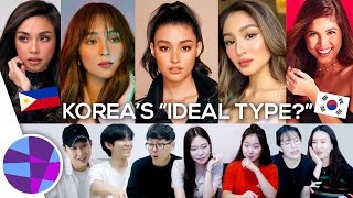 Koreans React to Filipina Celebrities Who is Koreas quotIdeal Typequot  ELs Planet [upl. by Htur]