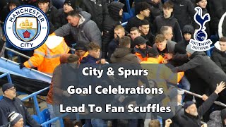 Man City 2  Spurs 3  City amp Spurs Goal Celebrations Lead To Fan Scuffles  19 February 2022 [upl. by Clive]