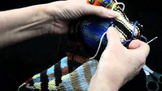 How to Knit Intarsia knitting Part 2 Darning Ends  k1p1 TV [upl. by Padraic]